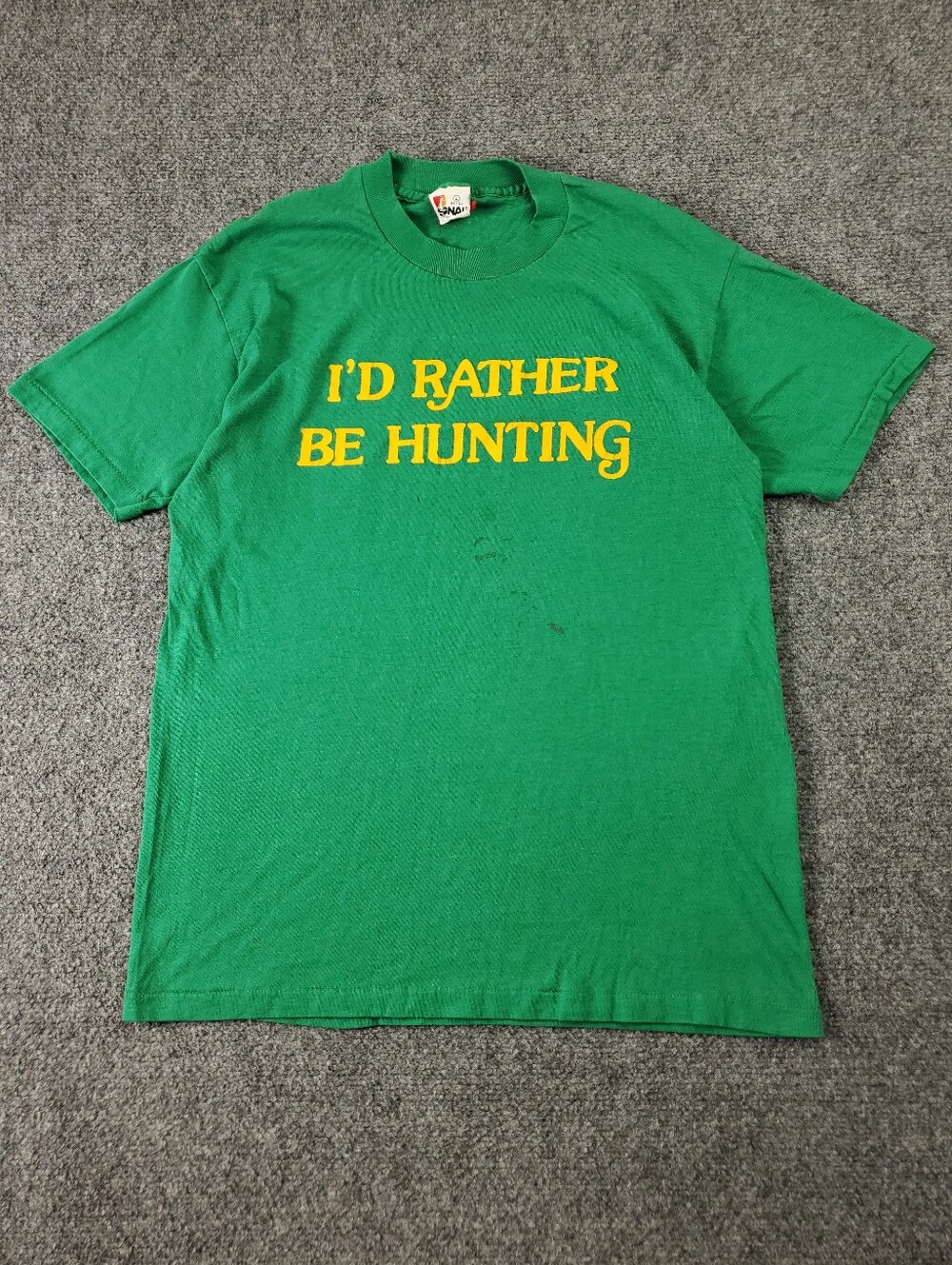 Vintage 70s 80s Signal T Shirt Id Rather Be Hunting Humor Graphic Tee Size Large